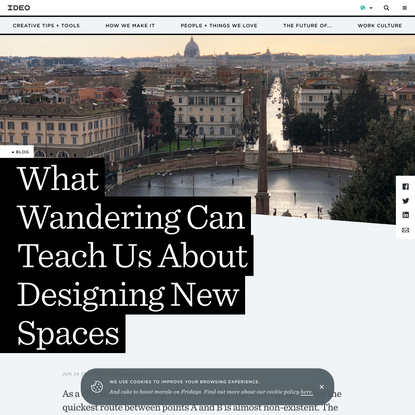 What Wandering Can Teach Us About Designing New Spaces