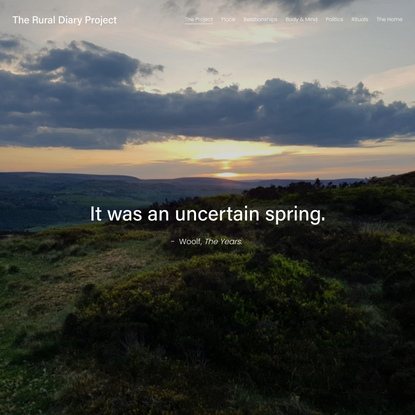 The Project | a blog about rural life in lockdown by Emilie Whitaker — The Rural Diary Project