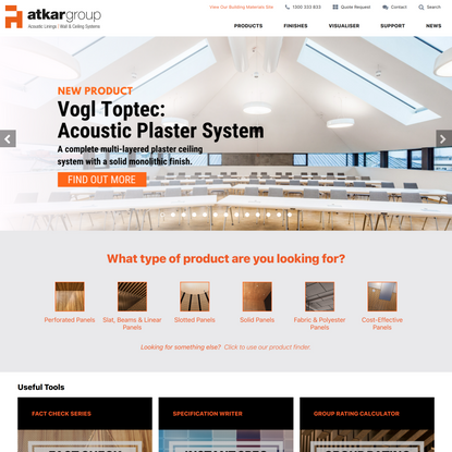 Atkar Architectural | Acoustic Panelling and Ceiling Tiles