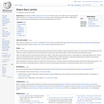 Robert Barry (artist) - Wikipedia
