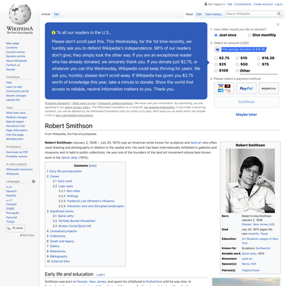 Robert Smithson - Wikipedia
