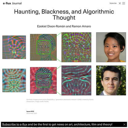 Haunting, Blackness, and Algorithmic Thought - Journal #123 December 2021 - e-flux