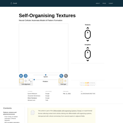 Self-Organising Textures
