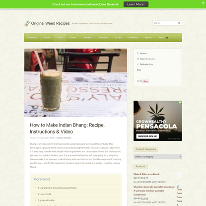 How to Make Indian Bhang: Recipe, Instructions &amp; Video - Original Weed Recipes