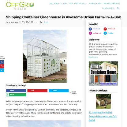 Shipping Container Greenhouse is Awesome Urban Farm-In-A-Box