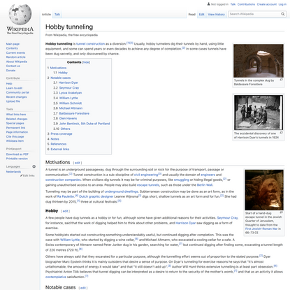 Hobby tunneling - Wikipedia