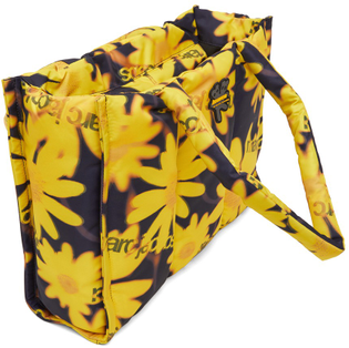 MARC JACOBS HEAVEN_Black &amp; Yellow Laser Floral Tote