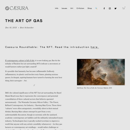 The Art of Gas — Caesura