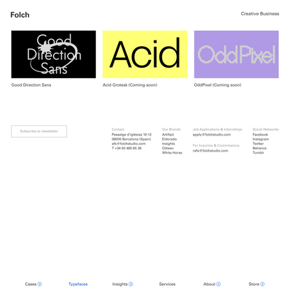 Typefaces Archive - FOLCH