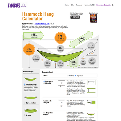 Hammock Hang Calculator – The Ultimate Hang
