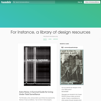 For Instance, a library of design resources