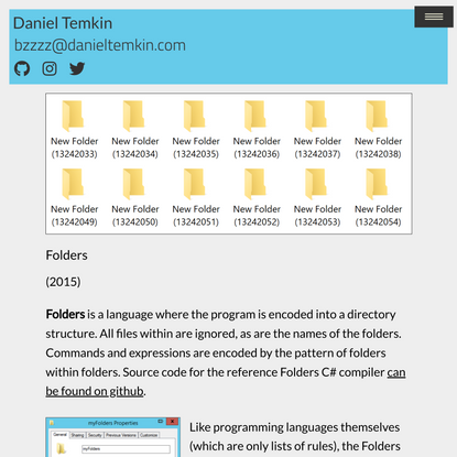 Daniel Temkin | Folders Language