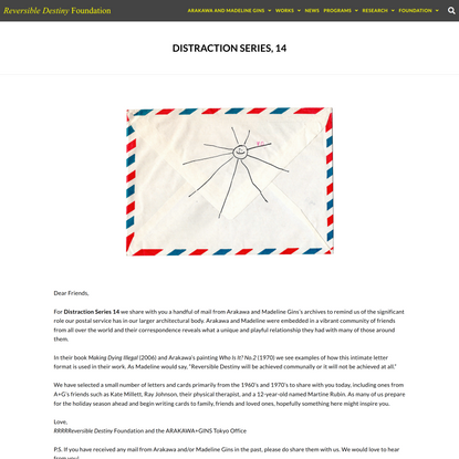 Distraction Series, 14 – Reversible Destiny Foundation