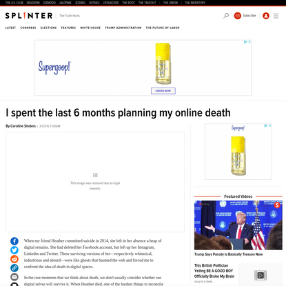 I spent the last 6 months planning my online death