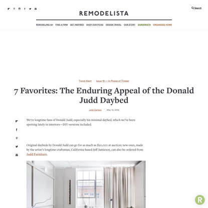 7 Favorites: The Enduring Appeal of the Donald Judd Daybed - Remodelista