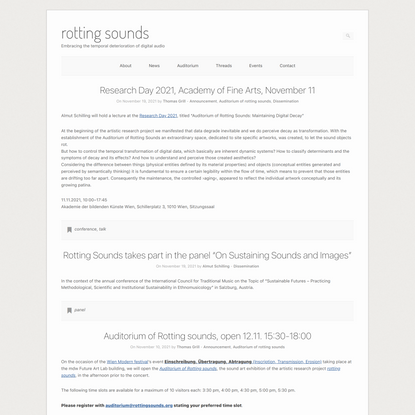 rotting sounds – Embracing the temporal deterioration of digital audio