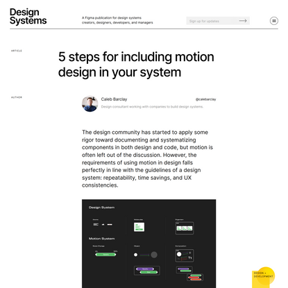 5 steps for systematizing motion design