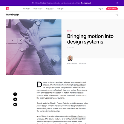 Bringing motion into design systems | Inside Design Blog