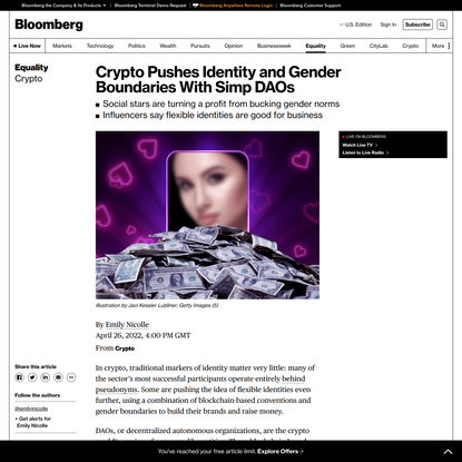 Crypto Pushes Identity and Gender Boundaries With Simp DAOs