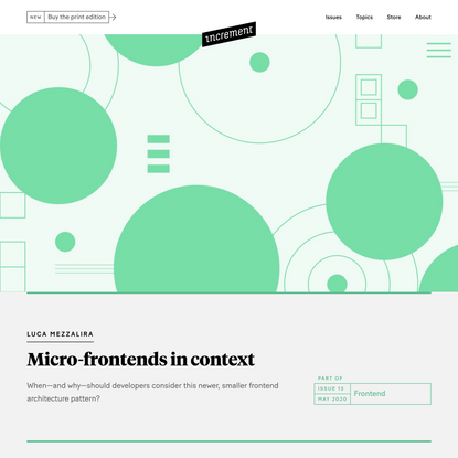 Micro-frontends in context – Increment: Frontend