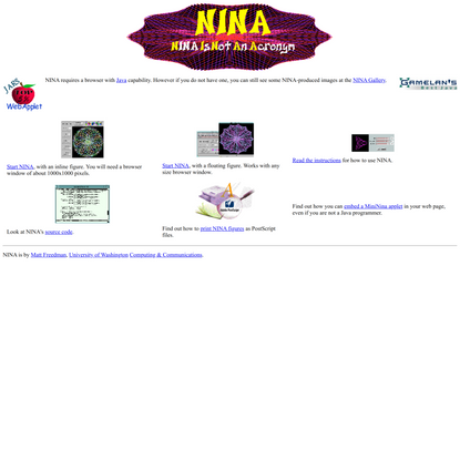 NINA Intro Page