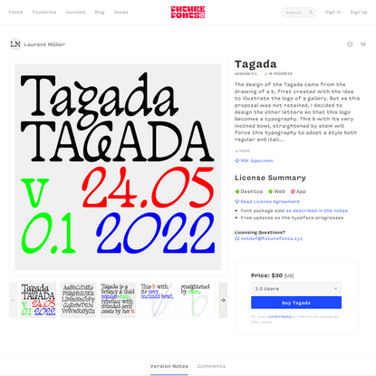 Tagada by Laurent Müller - Future Fonts