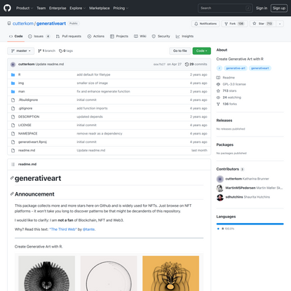 GitHub - cutterkom/generativeart: Create Generative Art with R