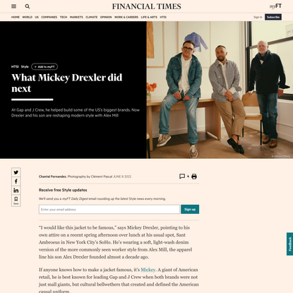 What Mickey Drexler did next  | Financial Times
