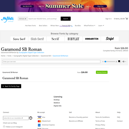 Garamond SB Roman | Webfont &amp; Desktop font | MyFonts