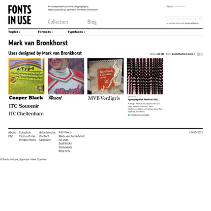 Mark van Bronkhorst at Fonts in Use