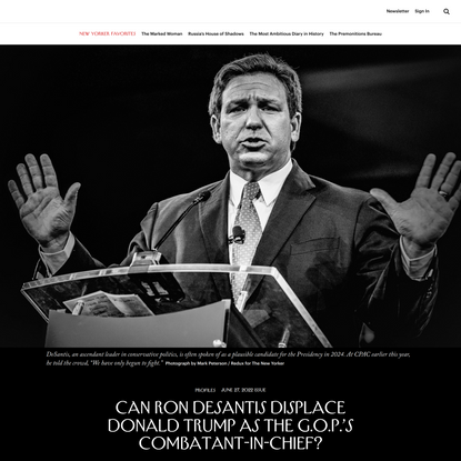Can Ron DeSantis Displace Donald Trump as the G.O.P.’s Combatant-in-Chief?