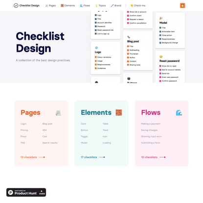 Checklist Design - A collection of the best design practices.
