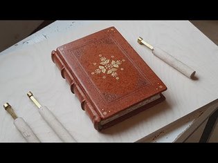 (Bookbinding)Making Leather journal Book