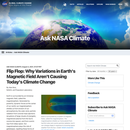 Flip Flop: Why Variations in Earth’s Magnetic Field Aren’t Causing Today’s Climate Change – Climate Change: Vital Signs of t...
