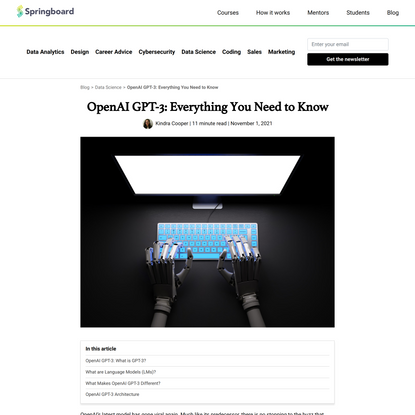 OpenAI GPT-3: Everything You Need to Know