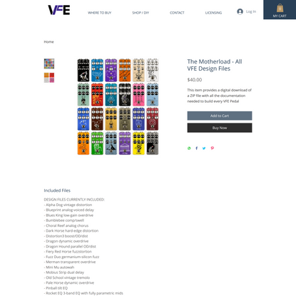 The Motherload - All VFE Design Files | VFE Pedals