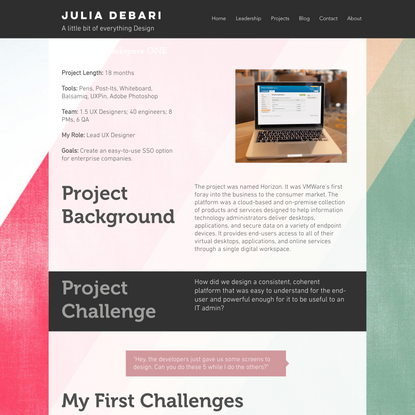 Julia DeBari Portfolio | VMware B2C Platform