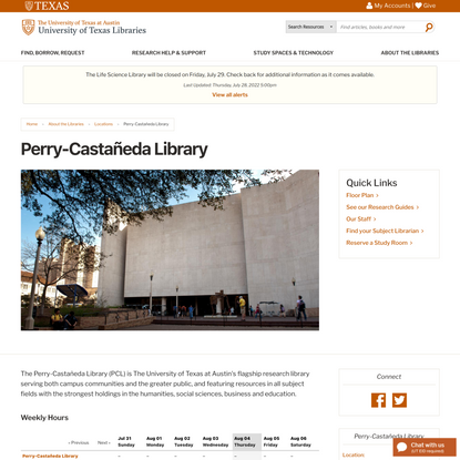 Perry-Castañeda Library | University of Texas Libraries | The University of Texas at Austin