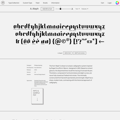 A. Aleph - Nouvelle Noire: High quality Swiss typefaces