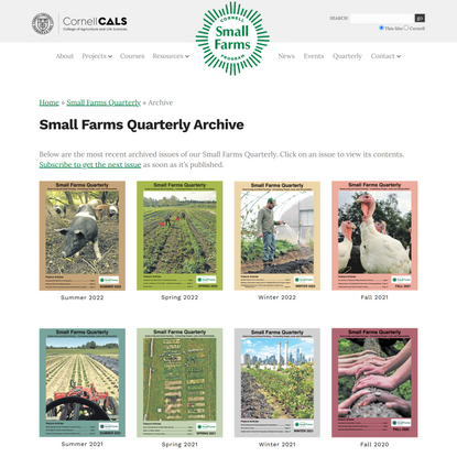 Archive - Cornell Small Farms