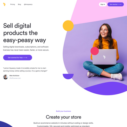 Sell digital products and downloads the easy peasy way with Lemon Squeezy