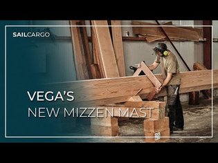 Vega's New Mizzen Mast - SAILCARGO INC.