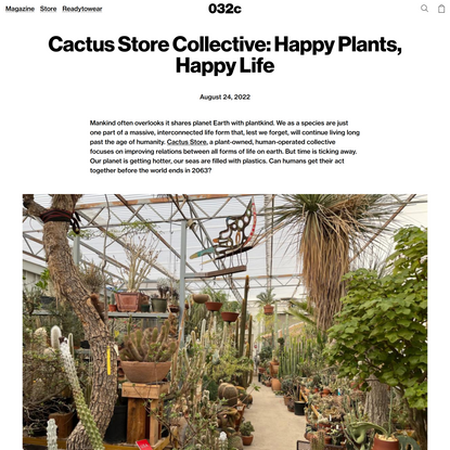 Cactus Store Collective: Happy Plants, Happy Life | 032c
