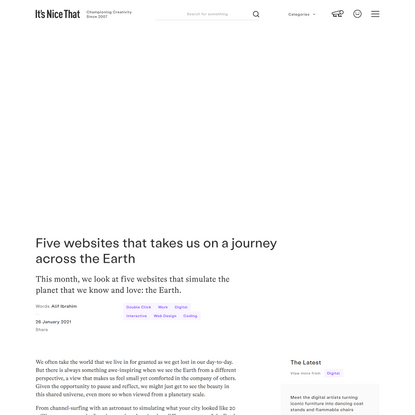 Five websites that takes us on a journey across the Earth