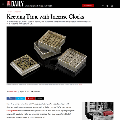 Keeping Time with Incense Clocks