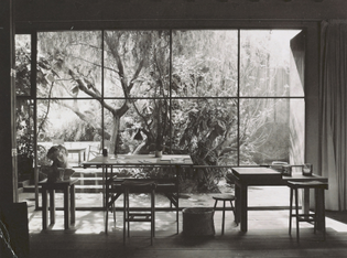 Luis Barragán’s studio or taller, documented with its original window facing to the back garden.