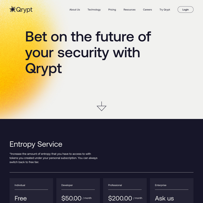 Bet on the future of your security - Qrypt