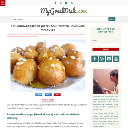 Loukoumades recipe (Greek Donuts with Honey and Walnuts)