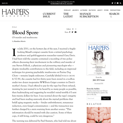 Blood Spore, by Hamilton Morris