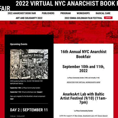 2022 Virtual NYC Anarchist Book Fair